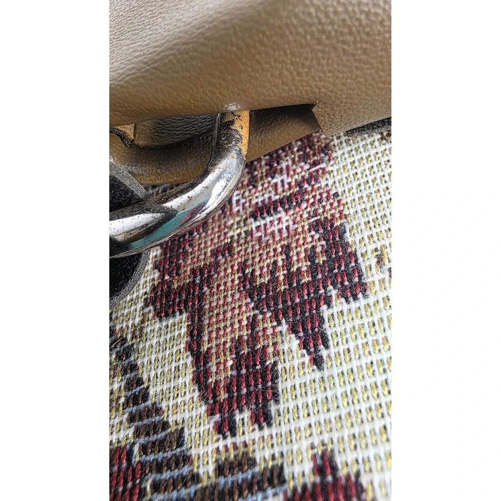 Jordache Train Case Womens Brown Floral Tapestry Makeup Vanity Bag Handle VTG